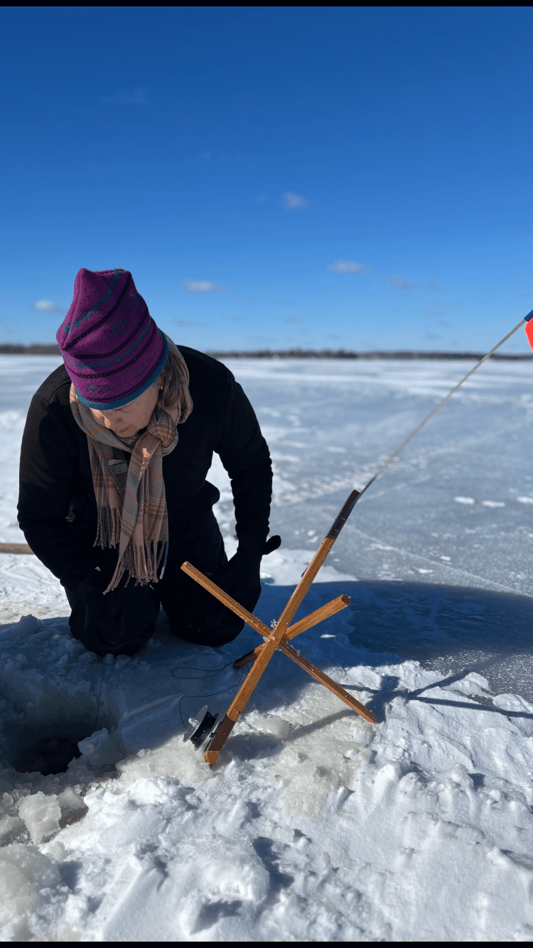 Angler and ice trap